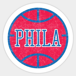 Philadelphia Vintage Basketball Sticker